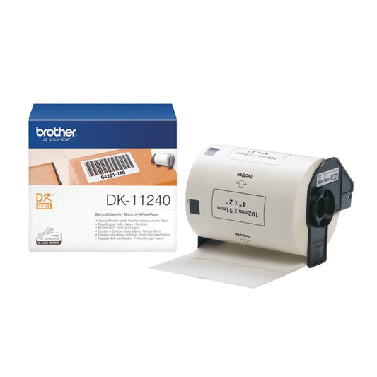 Brother DK-11240 Labels – 102x51mm, 600-Pack for QL-1050/1050N/1060N