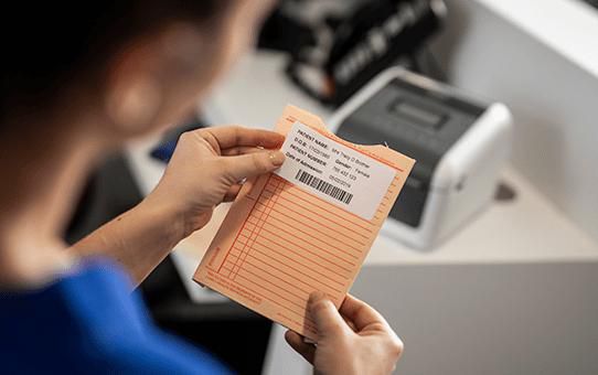 Brother BDE-1J026076102 Die-Cut Printer Labels 76x26mm – 8 Rolls, 1900 Labels/Roll