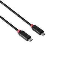 Lindy 37001 USB4 Type C Cable – 1m 240W 40Gbps Black Line