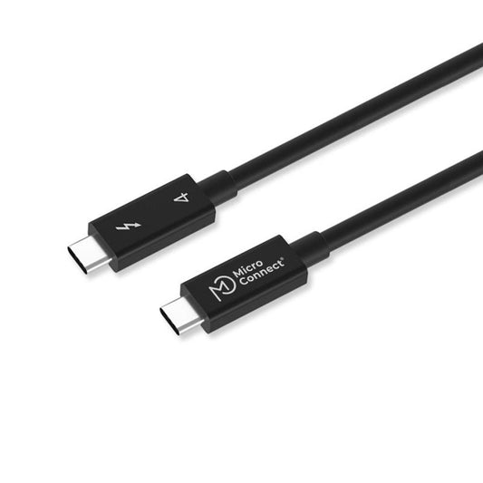 MicroConnect TB4005 Thunderbolt 4 Cable 0.5m – 40Gbps, 100W Power, 8K60Hz, Black