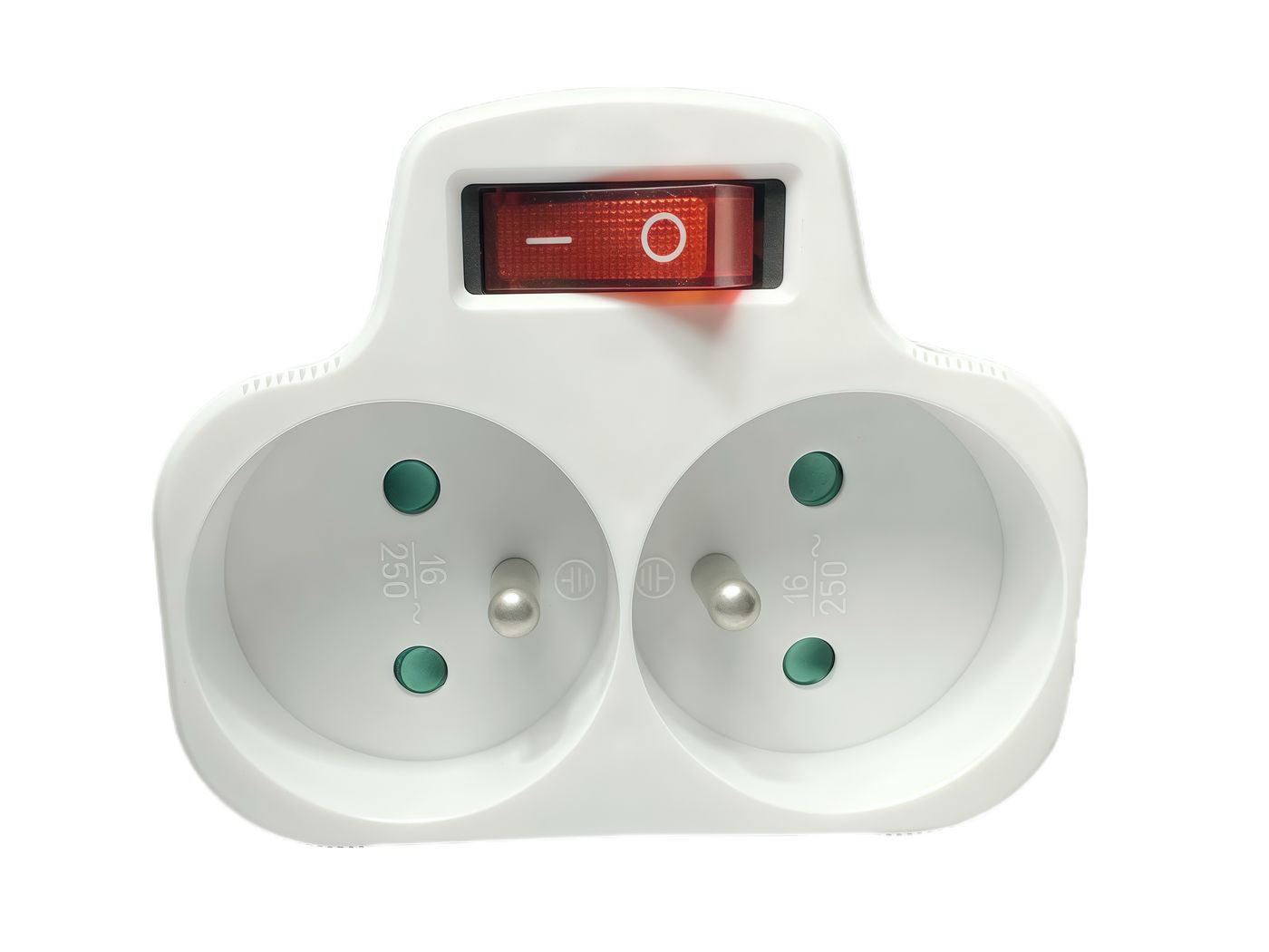 MicroConnect MC-PLUGOOEU1+2FRW Power Strip with On/Off Switch 2x French Type E White