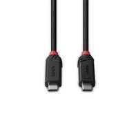 Lindy 37000 USB4 Type C to C Cable – 0.5m, 240W, 40Gbps, Black