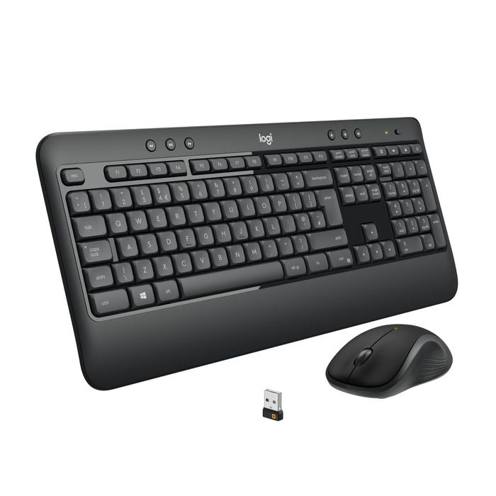 Logitech 920-008676 Wireless Keyboard – Full-Size, UK Layout, Black