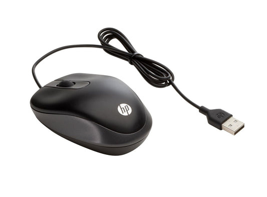 HP G1K28AA USB Travel Mouse – Optical Ambidextrous 1000 DPI Black