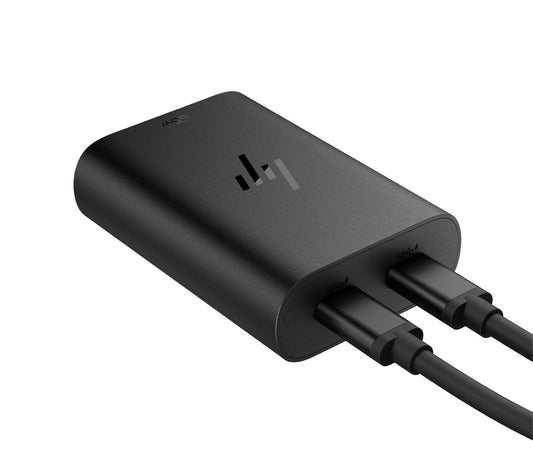 HP 600Q8AA 65W GaN USB-C Laptop Charger – Dual USB-C, Fast Charging, Eco-Friendly