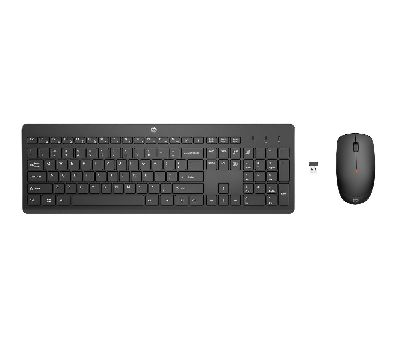 HP 18H24AA#ABY Wireless Keyboard and Mouse Combo – Full-Size, 1600 DPI, Black