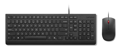 Lenovo 4X31R64414 Keyboard and Mouse Set – Full-Size USB German Black