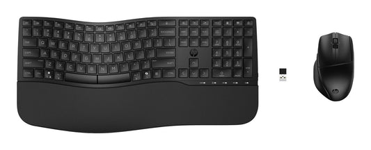 HP 8T6L6AA#ABZ Wireless Keyboard and Mouse Combo – Ergonomic, Dual-Mode