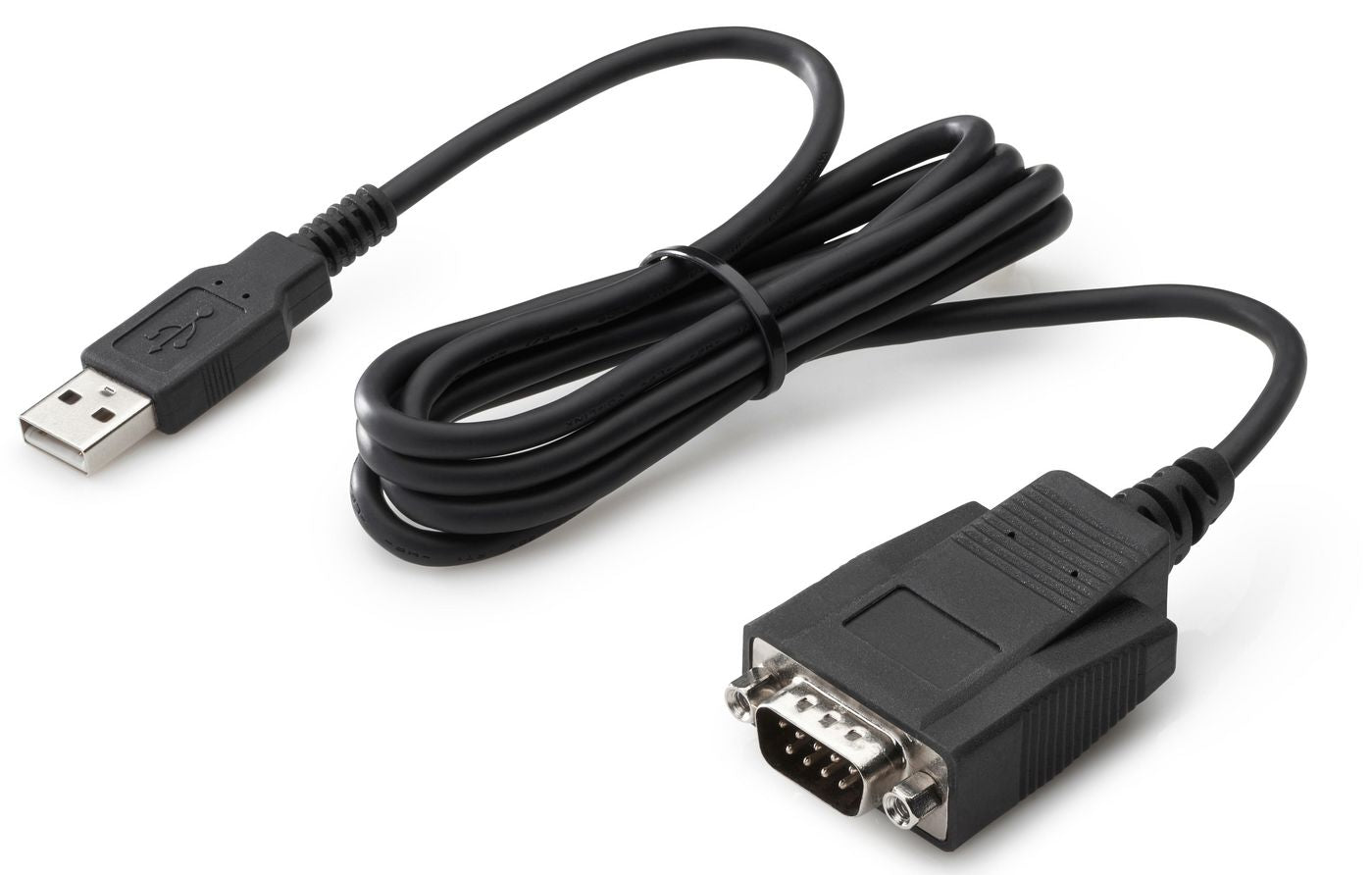 HP J7B60AA USB to Serial Port Adapter Black USB Type-A to DB-9