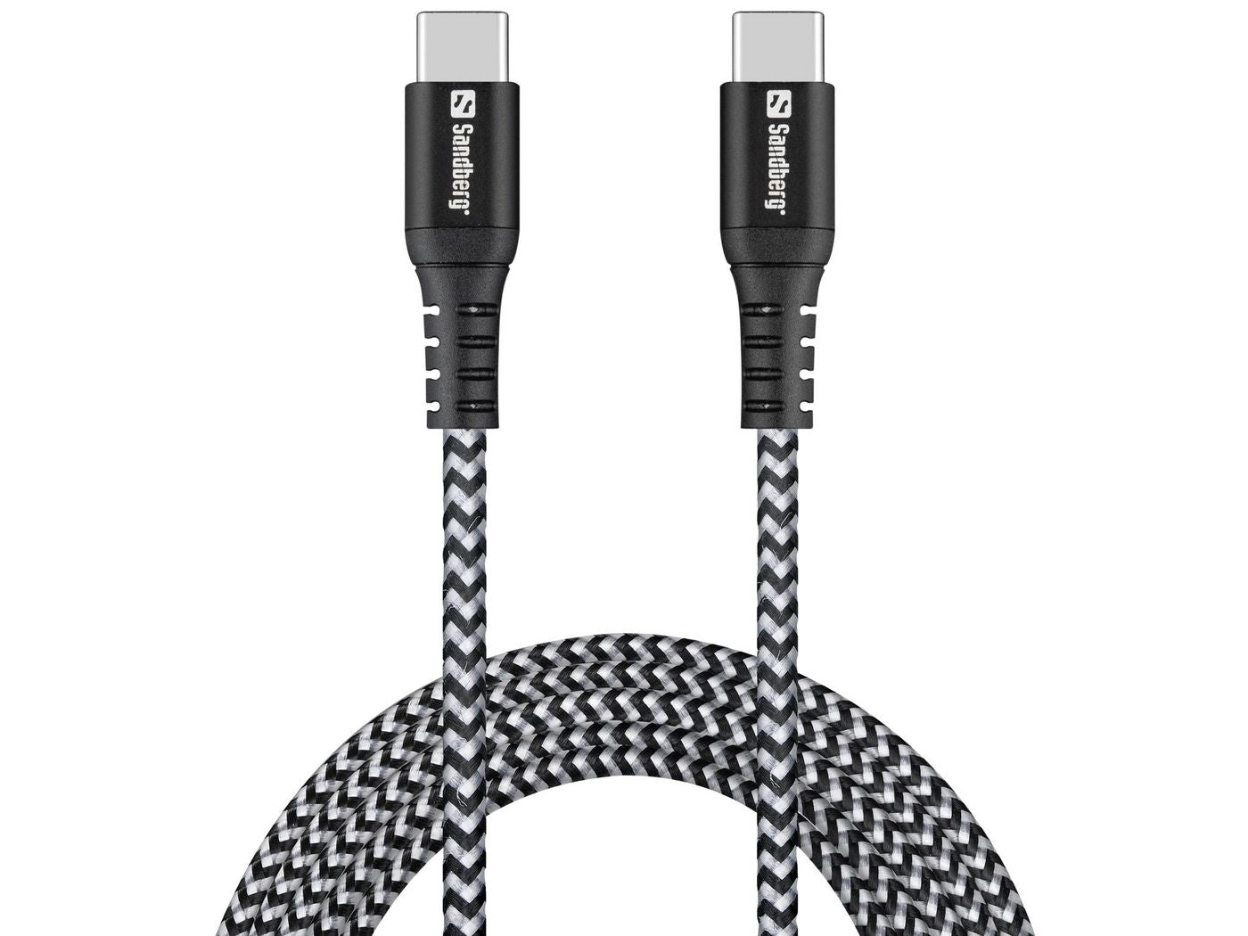 Sandberg 441-67 Survivor USB-C Cable 2M – 100W Kevlar Braided Fast Charge Durable Design