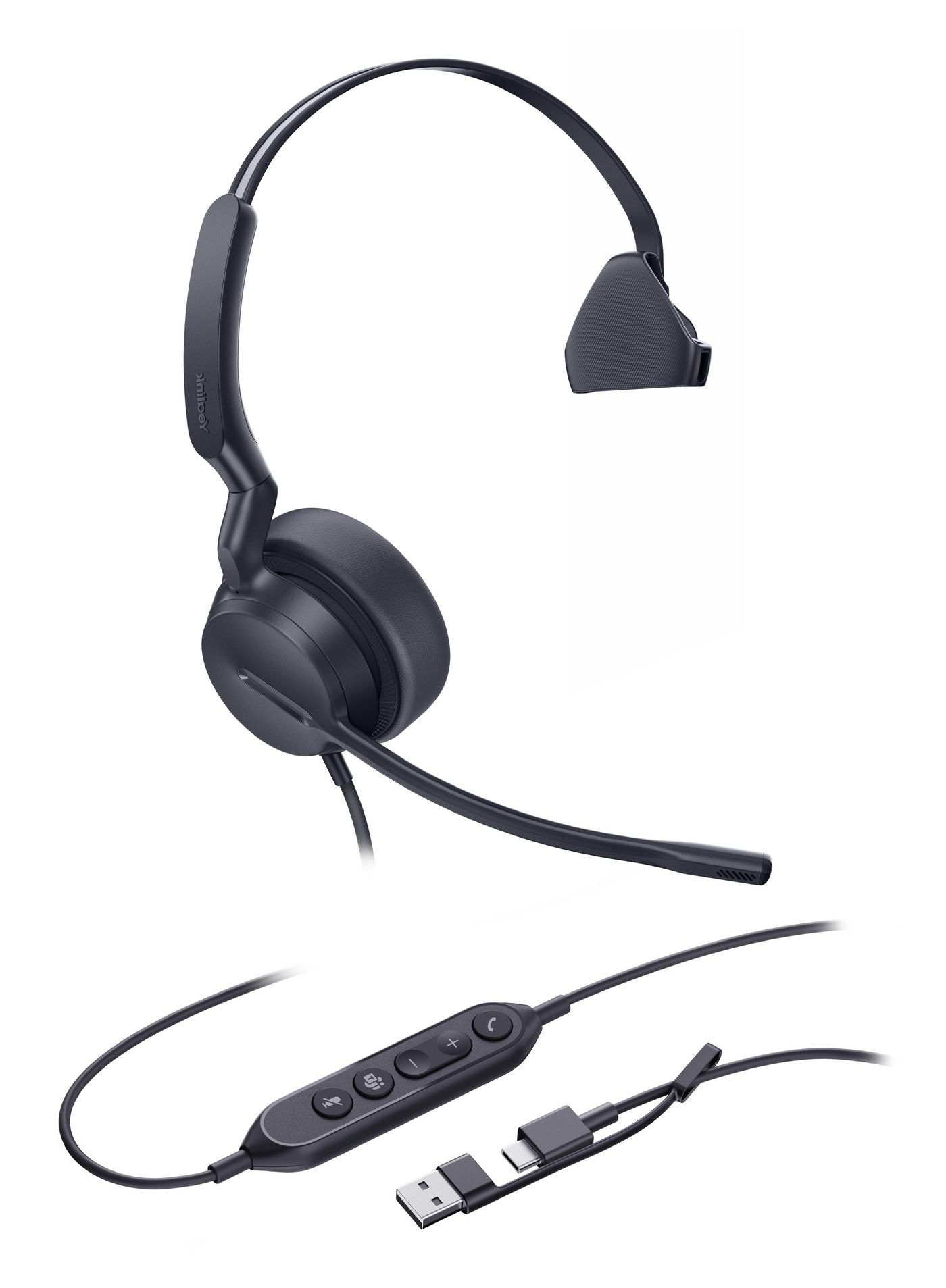 Yealink 1308216 UH42 Mono Teams Headset – USB-C/A Wired, Noise Cancelling