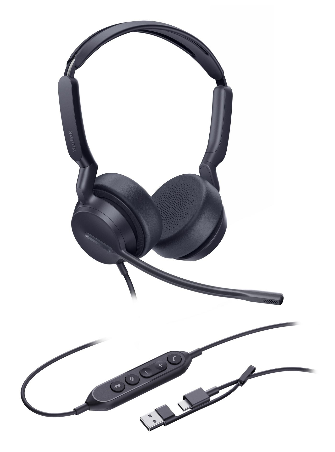 Yealink 1308215 UH42 Dual UC Headset – USB-C/A Wired, Noise Cancelling