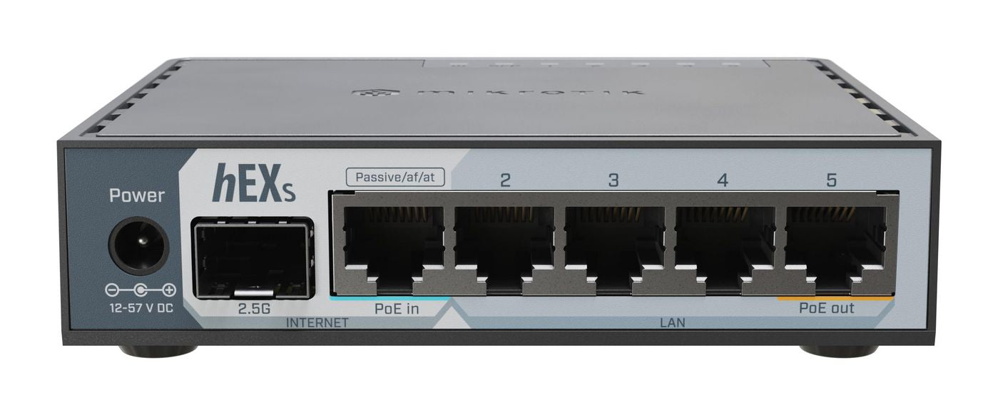MikroTik E60IUGS hEX S Router – 5-Port Gigabit, SFP, PoE, 950MHz