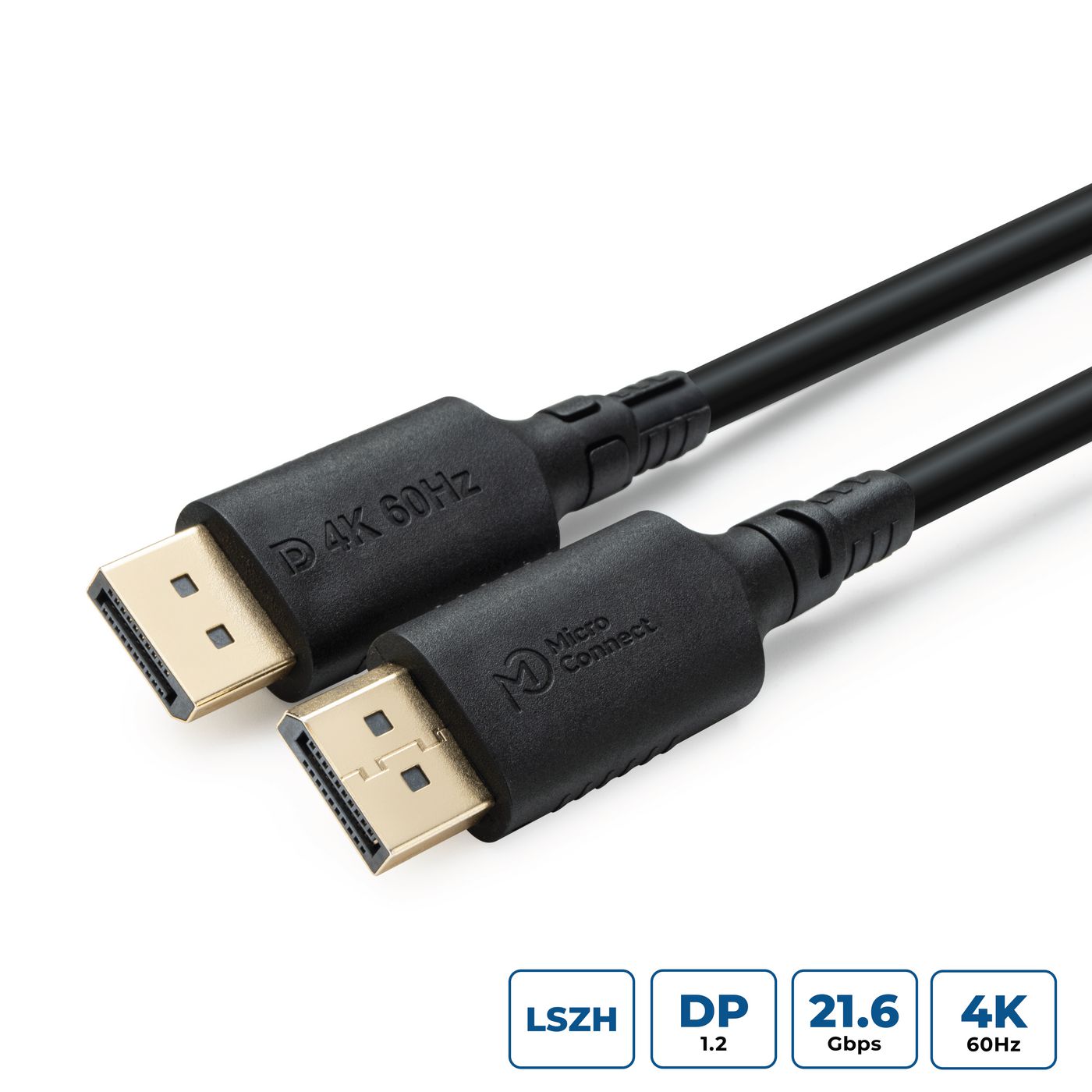 Microconnect DisplayPort 1.2 Cable 5m – LSZH, 4K, Gold-Plated Connectors