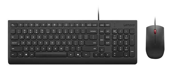 Lenovo 4X31R64409 Keyboard and Mouse – Full-Size USB Danish Black Wired Combo