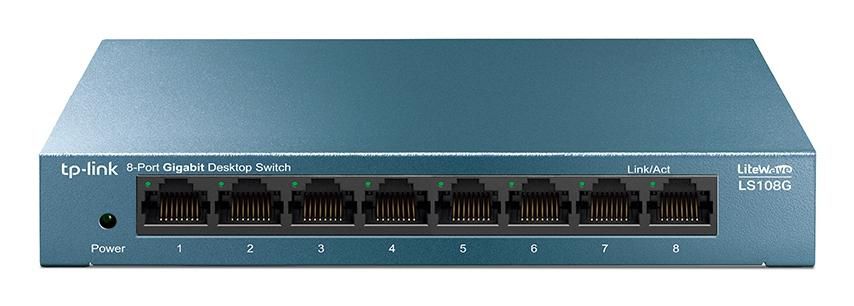 TP-Link LS108G 8-Port Unmanaged Gigabit Ethernet Network Switch – Blue