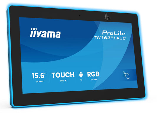 iiyama TW1625LASC-B3PNR 15.6" Touchscreen PC – Android, PoE, NFC/RFID, RGB LED