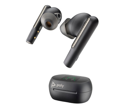 Poly 216066-02 Voyager Free 60+ UC M Wireless Earbuds with Touchscreen Charge Case – Black