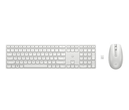 HP 4R016AA#ABZ Wireless Keyboard and Mouse Combo – Full-Size, White