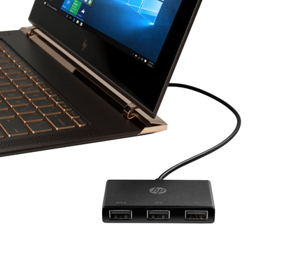 HP Z6A00AA USB-C to USB-A Hub – 3-Port USB 3.2 Gen 1, Black, Compact Design