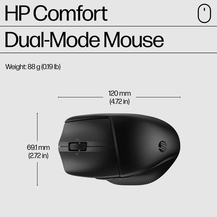 HP 8T6L6AA#ABZ Wireless Keyboard and Mouse Combo – Ergonomic, Dual-Mode