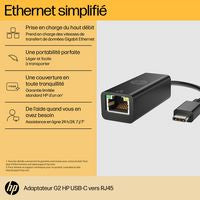 HP 4Z534AA USB-C to RJ45 Adapter – Ethernet Network Black