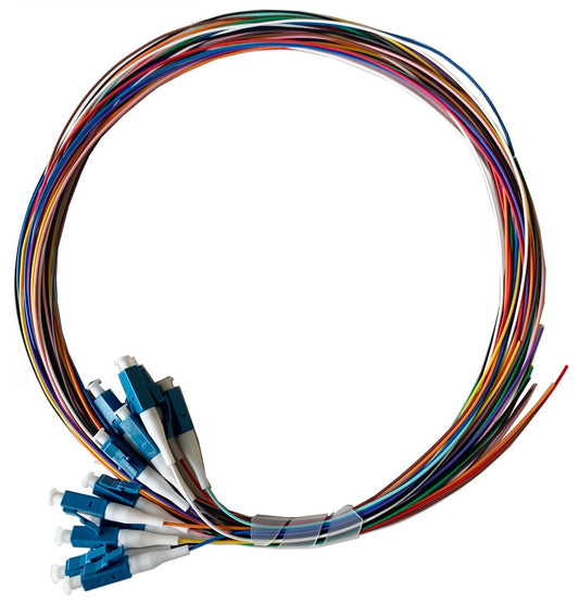 Lanview LC/UPC 12-Core OS2 2m Fibre Optic Pigtail – 9/125 G657A1 PVC