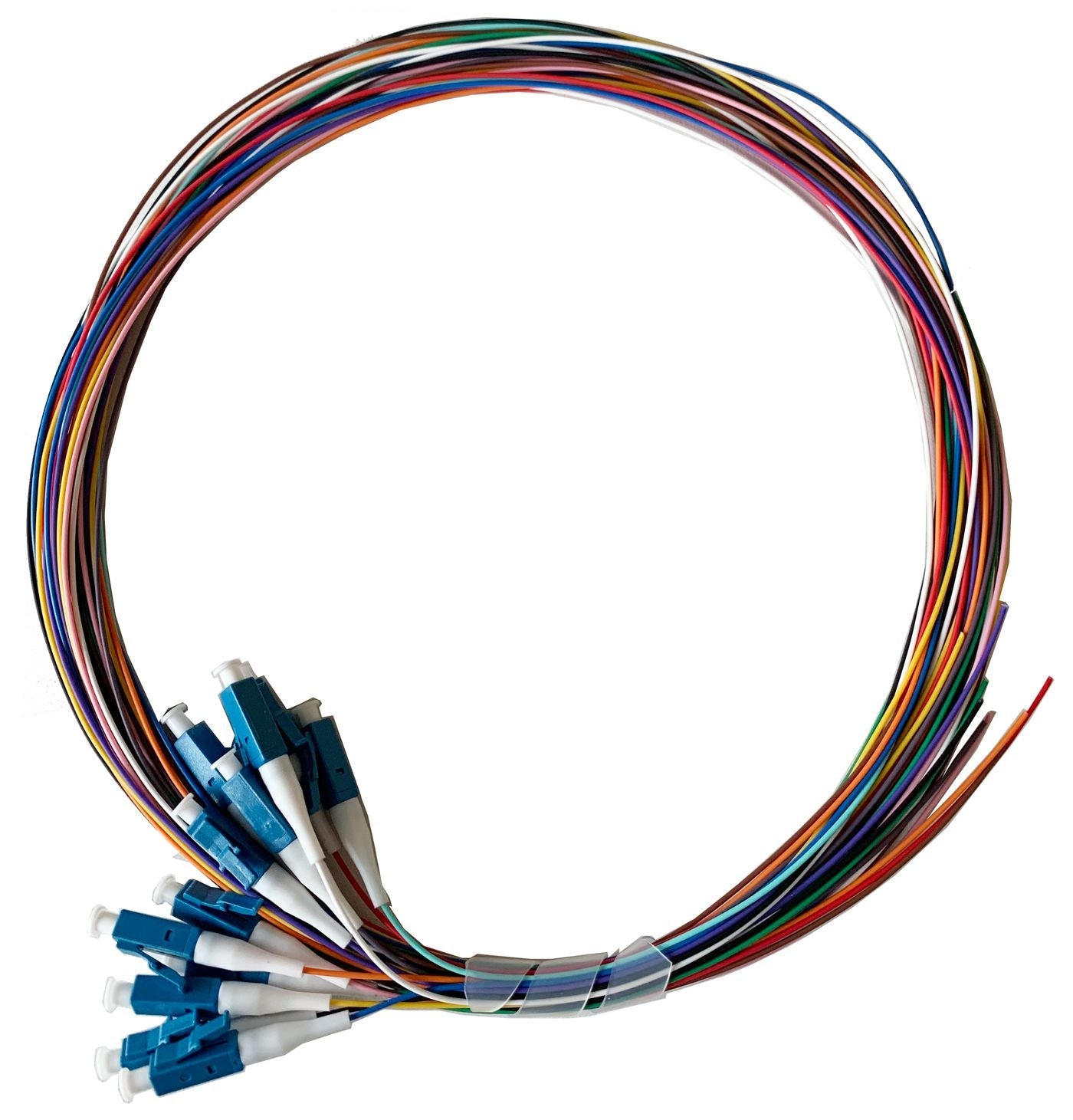 Lanview LC/UPC 12-Core OS2 Fibre Pigtail – 1.5m, 9/125μm, LSZH, 12-Pack