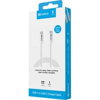 Sandberg 136-52 USB-C Charge Cable 1M – 65W Power Delivery, White