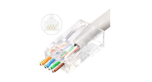 Lanview LVN125306 RJ45 Wire Connector – Cat6A UTP, Transparent, 50 Pack
