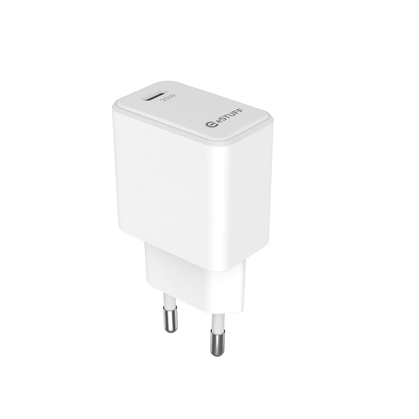 eSTUFF ES635028-BULK USB-C Charger 20W PD EU Plug White