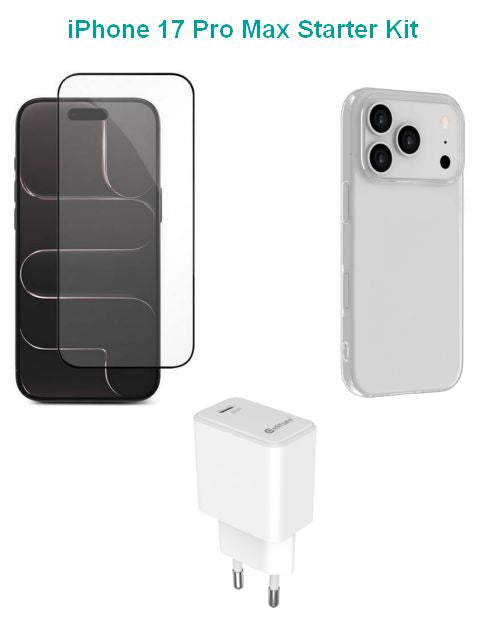 eSTUFF ES-KIT-IPH17PROMAX Smart Device Chargers – Charger, Cover & Glass Kit