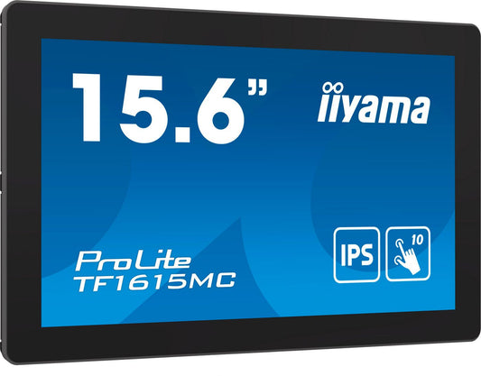 iiyama TF1615MC-B1 15.6" Full HD IPS Touchscreen Monitor – 450cd/m², Black