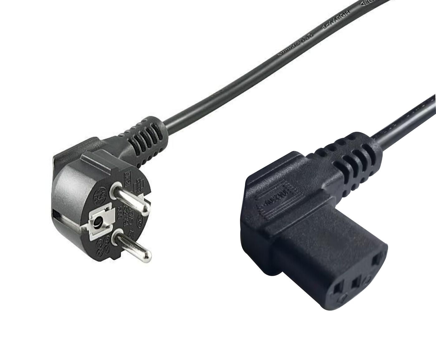 MicroConnect PE010510 Power Cable 1m Black Angled CEE7/7 to C13 Coupler