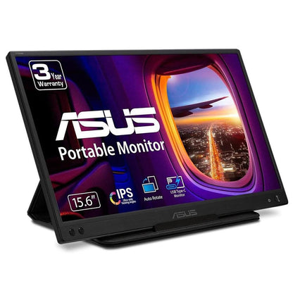 Asus MB166C Portable Monitor – 15.6" Full HD IPS LED, USB-C, Black