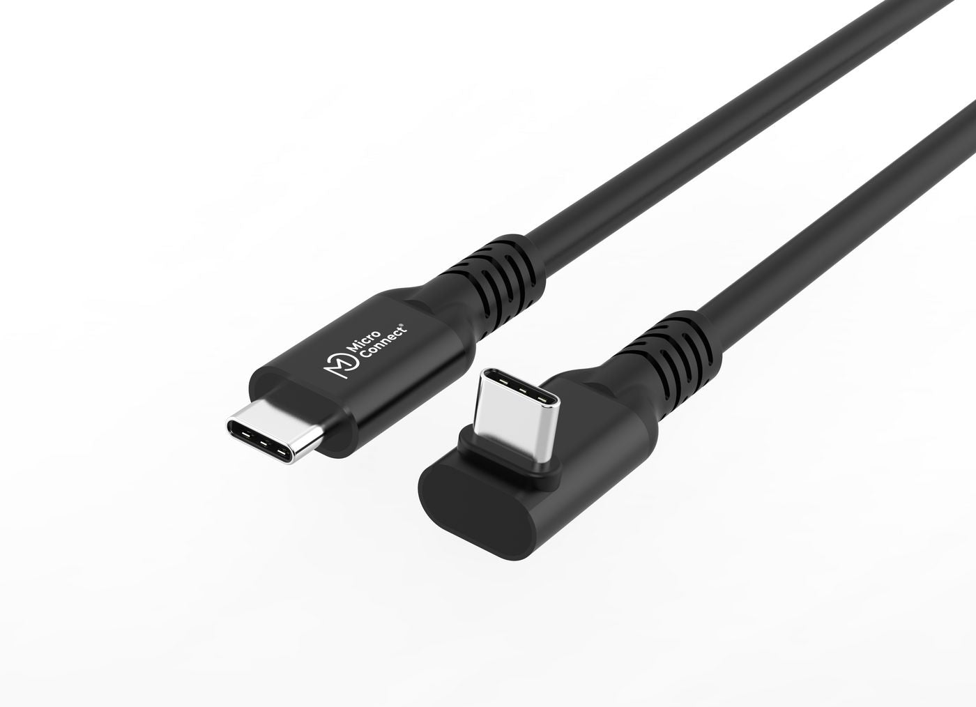 MicroConnect MC-USB3.2CC15-FA USB-C Cable 1.5m 20Gbps 100W Angled Black