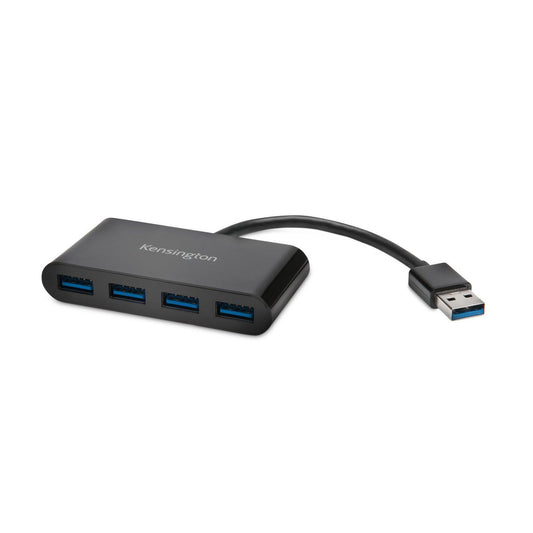Kensington K39121EU USB 3.0 4-Port Hub – High-Speed, Plug & Play, Black