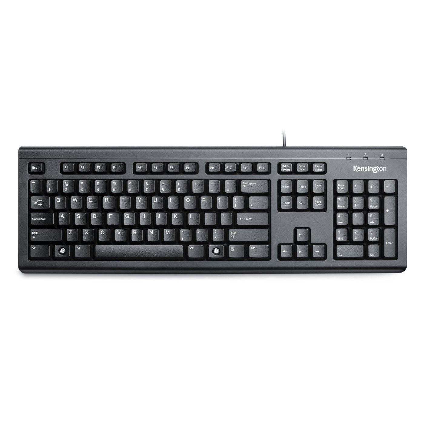 Kensington 1500109ES Full-Size Wired Spanish QWERTY Keyboard – USB, Black