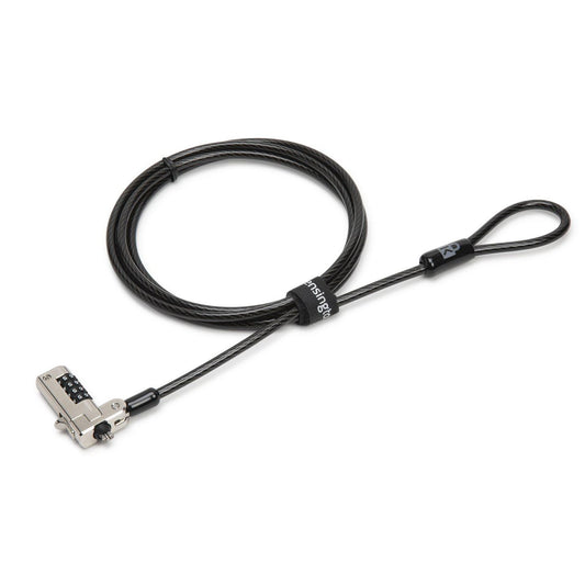 Kensington K68008EU Cable Lock – Combination Security, Carbon Steel, Black