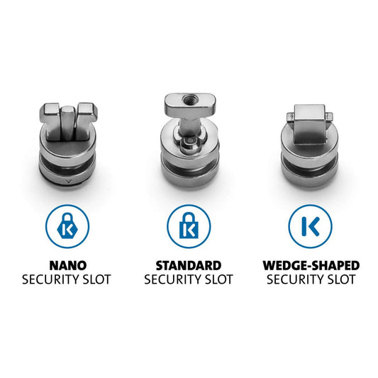 Kensington K68001WW Security Anchors Kit – Universal Slots, 3-Pack, Stainless Steel