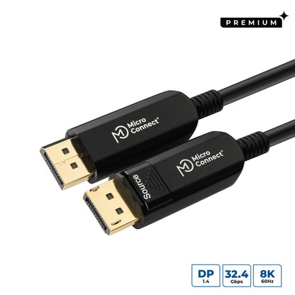 MicroConnect DP-MMG-4000V1.4OP DisplayPort 1.4 Cable – 40m 8K 60Hz Fibre Optic