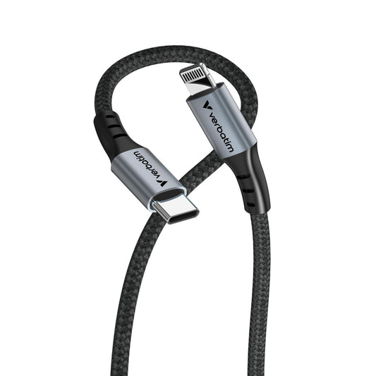 Verbatim 31844 USB-C to Lightning Cable – MFi Certified 1.2m 60W Black