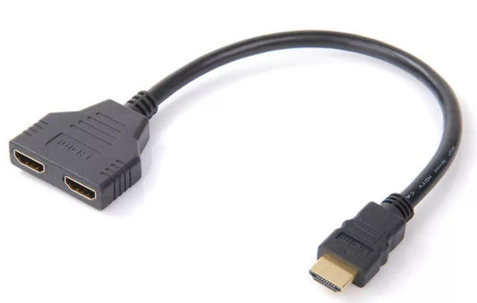 MicroConnect MONJK8 HDMI Y-Splitter Cable 0.2m Gold Plated Black