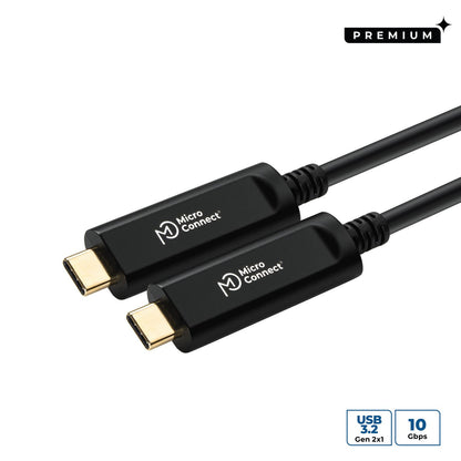 MicroConnect MC-USB3.1CC10OP USB-C Cable 10m – 10Gbps USB 3.2 Gen 2 Black