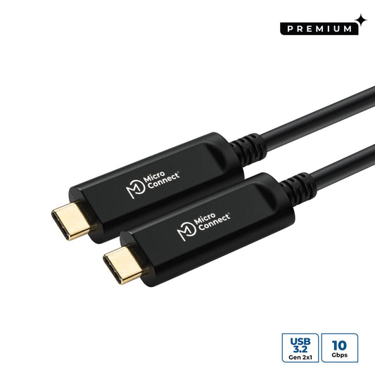 MicroConnect MC-USB3.1CC10OP USB-C Cable 10m – 10Gbps USB 3.2 Gen 2 Black