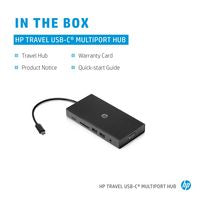 HP 1C1Y5AA Travel USB-C Multi Port Hub – 6-in-1 Adapter, HDMI, VGA, SD