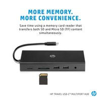 HP 1C1Y5AA Travel USB-C Multi Port Hub – 6-in-1 Adapter, HDMI, VGA, SD