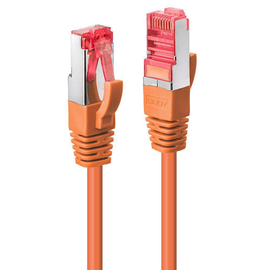 Lindy 47807 1m Cat6 S/FTP Network Cable – Orange, RJ-45, Gold Plated