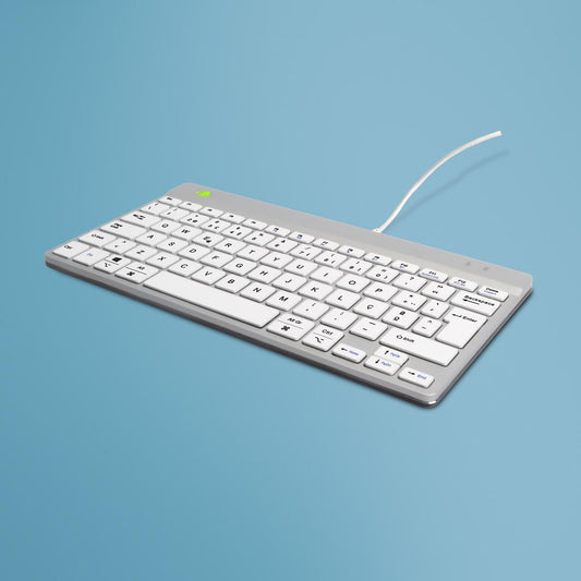 R-Go Tools RGOCOPTWDWH Keyboard – Ergonomic, White, CE Certified
