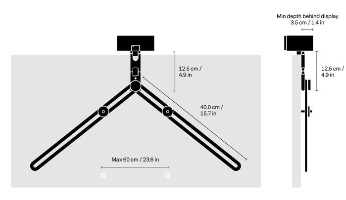 Huddly 7090043790719 Screen Mount – VESA Camera Mount Black